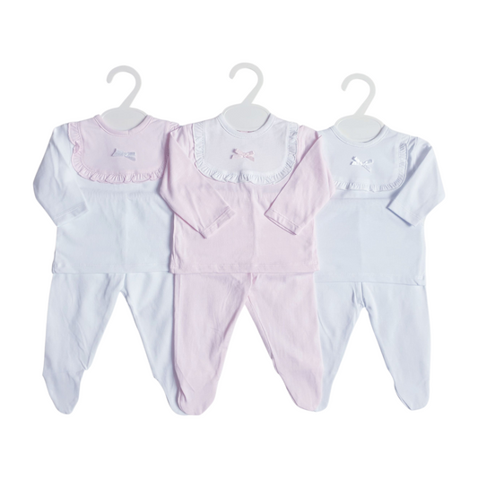 Baby Girls Spanish White/Pink 2 Piece Set