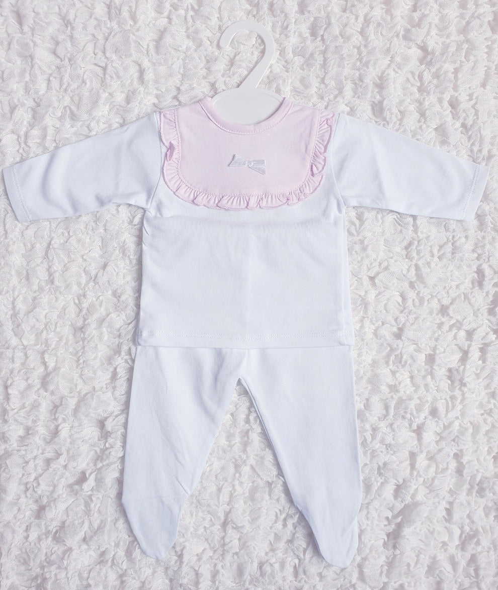Baby Girls Spanish White/Pink 2 Piece Set