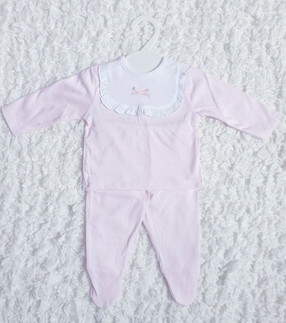 Baby Girls Spanish White/Pink 2 Piece Set