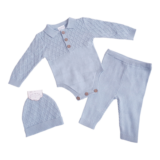Baby Boys Knit 3 Piece Set