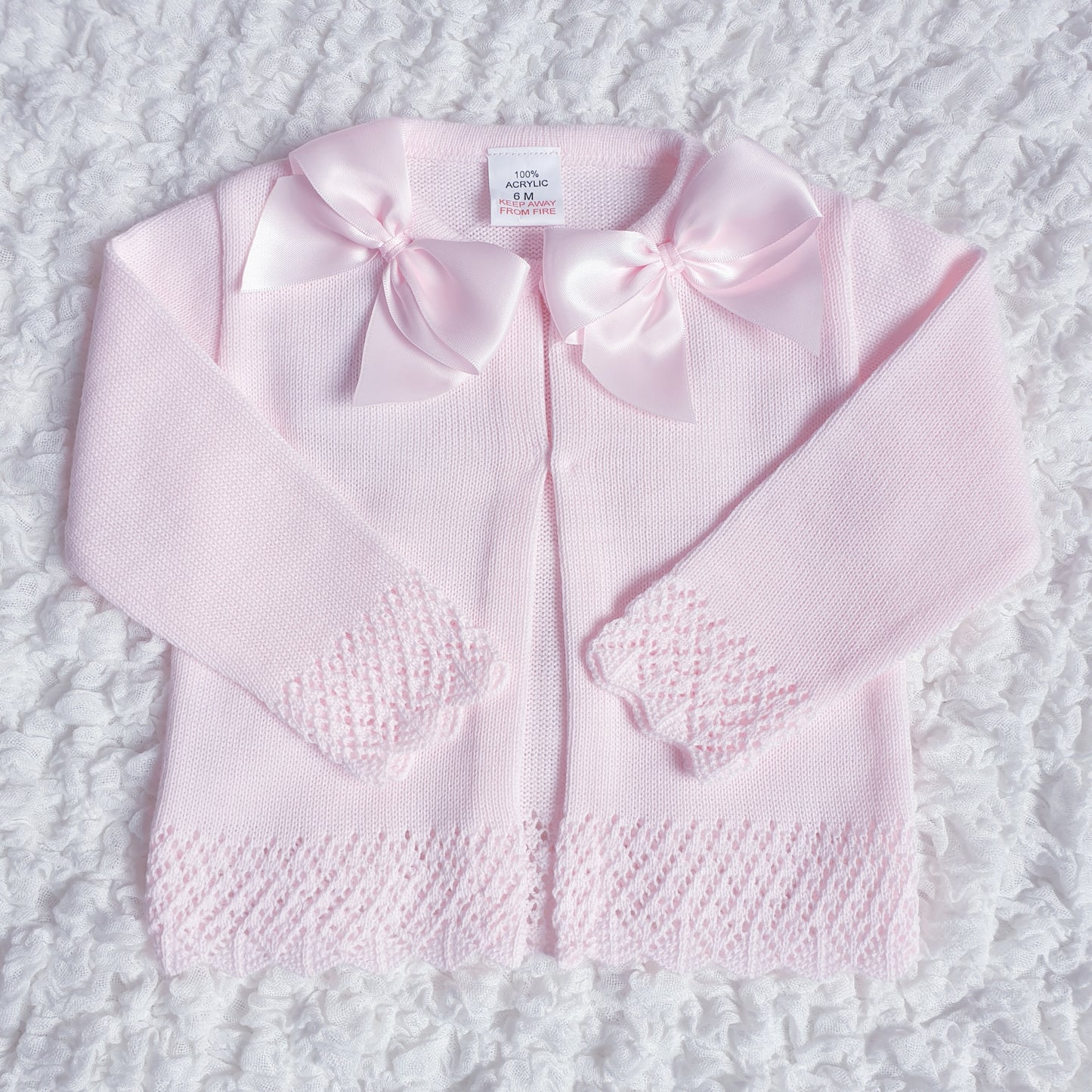 Girls Double Bow Cardigan