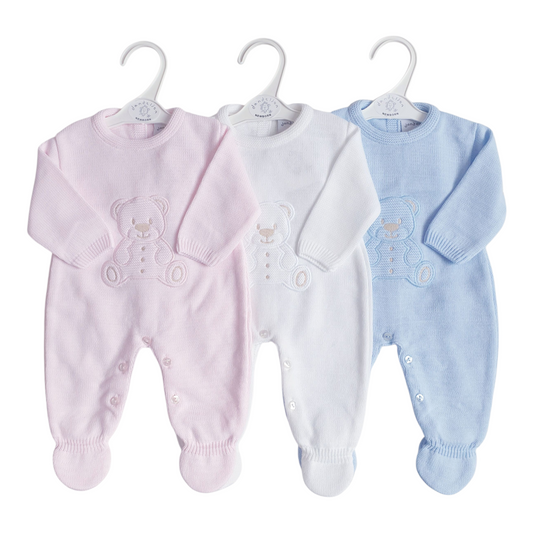 Baby Girls/Boys Knitted Teddy Babygrow