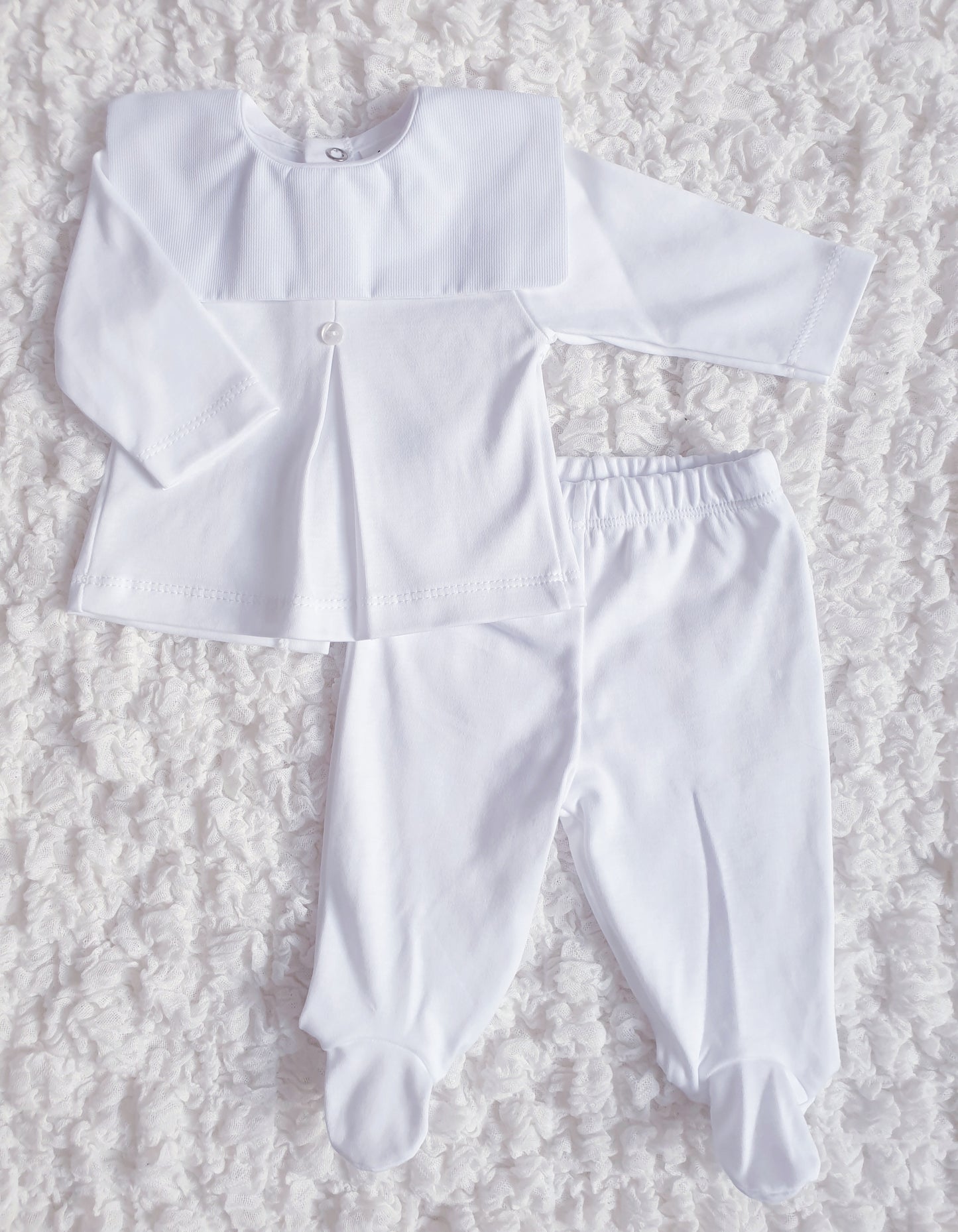 Baby Boys Spanish 2 Piece Sets Beige/White/Blue