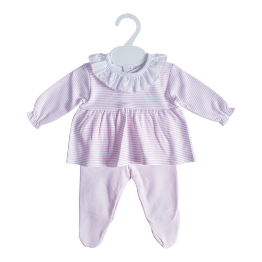 Baby Girls Pink Stripe 2 Piece Set