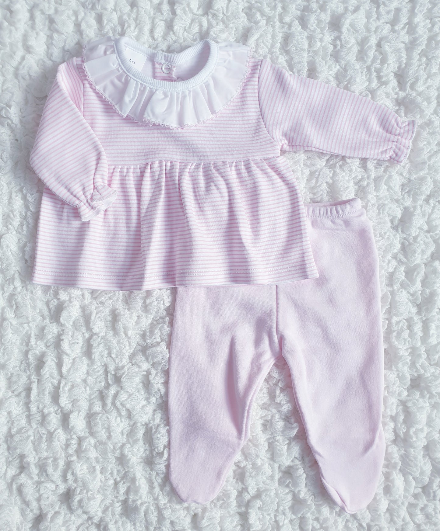 Baby Girls Pink Stripe 2 Piece Set