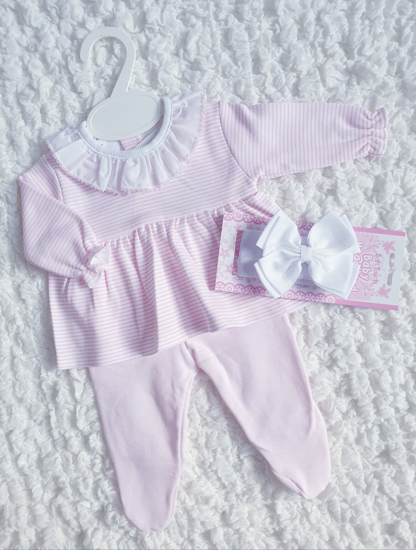 Baby Girls Pink Stripe 2 Piece Set