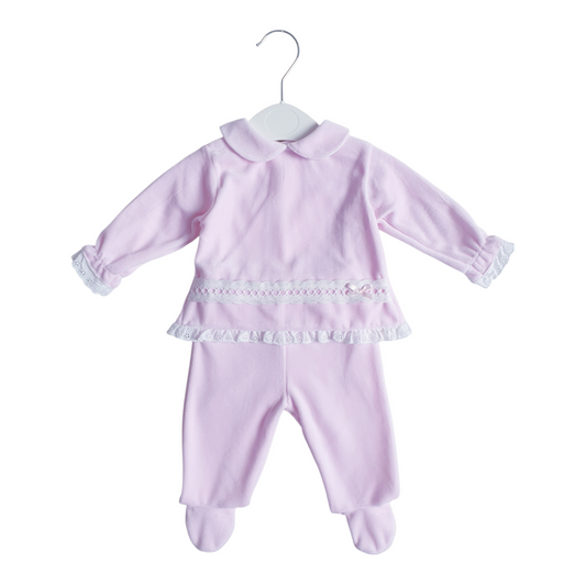Baby Girls Pink Spanish Velour 2 Peice Set