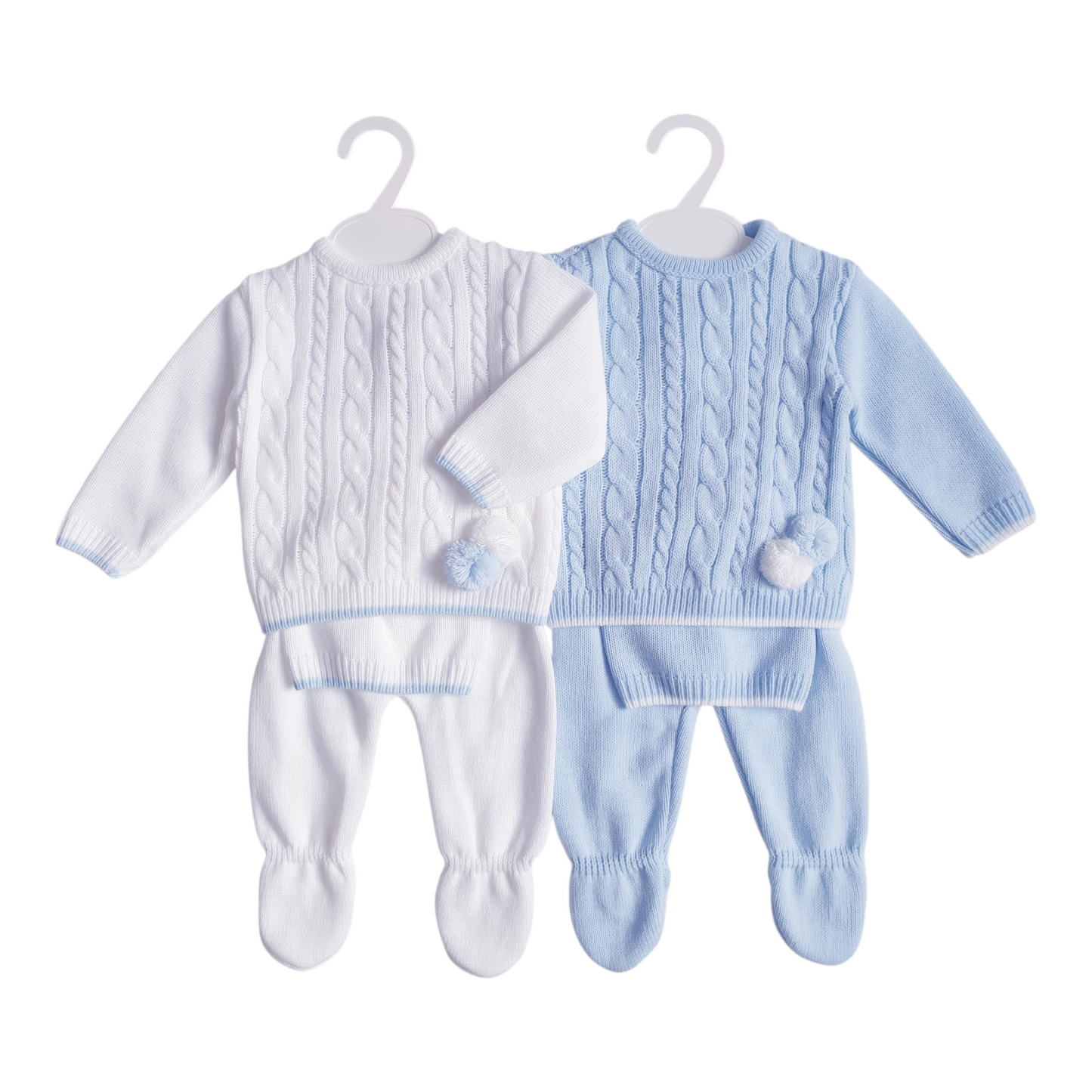 Baby Boys Spanish Knitted Set Blue/White