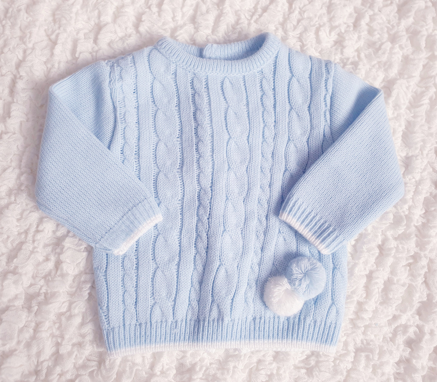 Baby Boys Spanish Knitted Set Blue/White