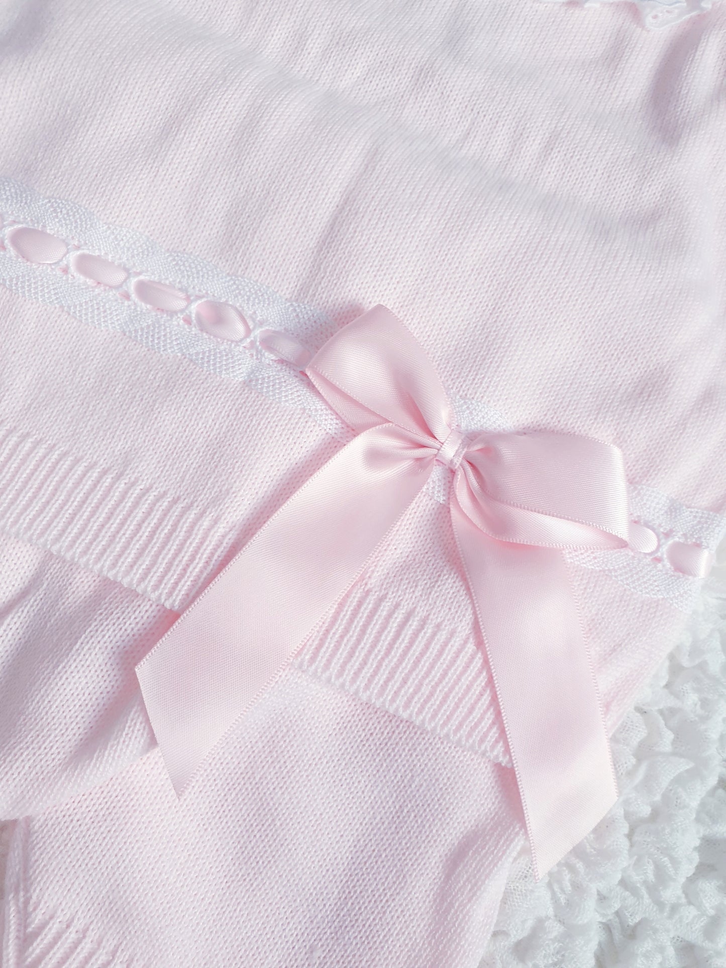 Girls Spanish Knitted Ribbon Bow Shorts Set