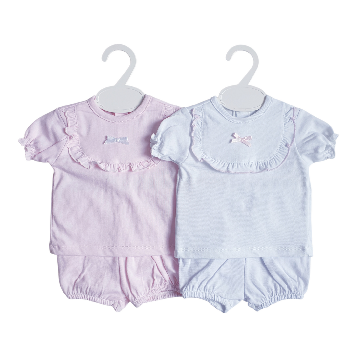 Baby Girls Spanish 2 Piece Shorts Set Pink/White