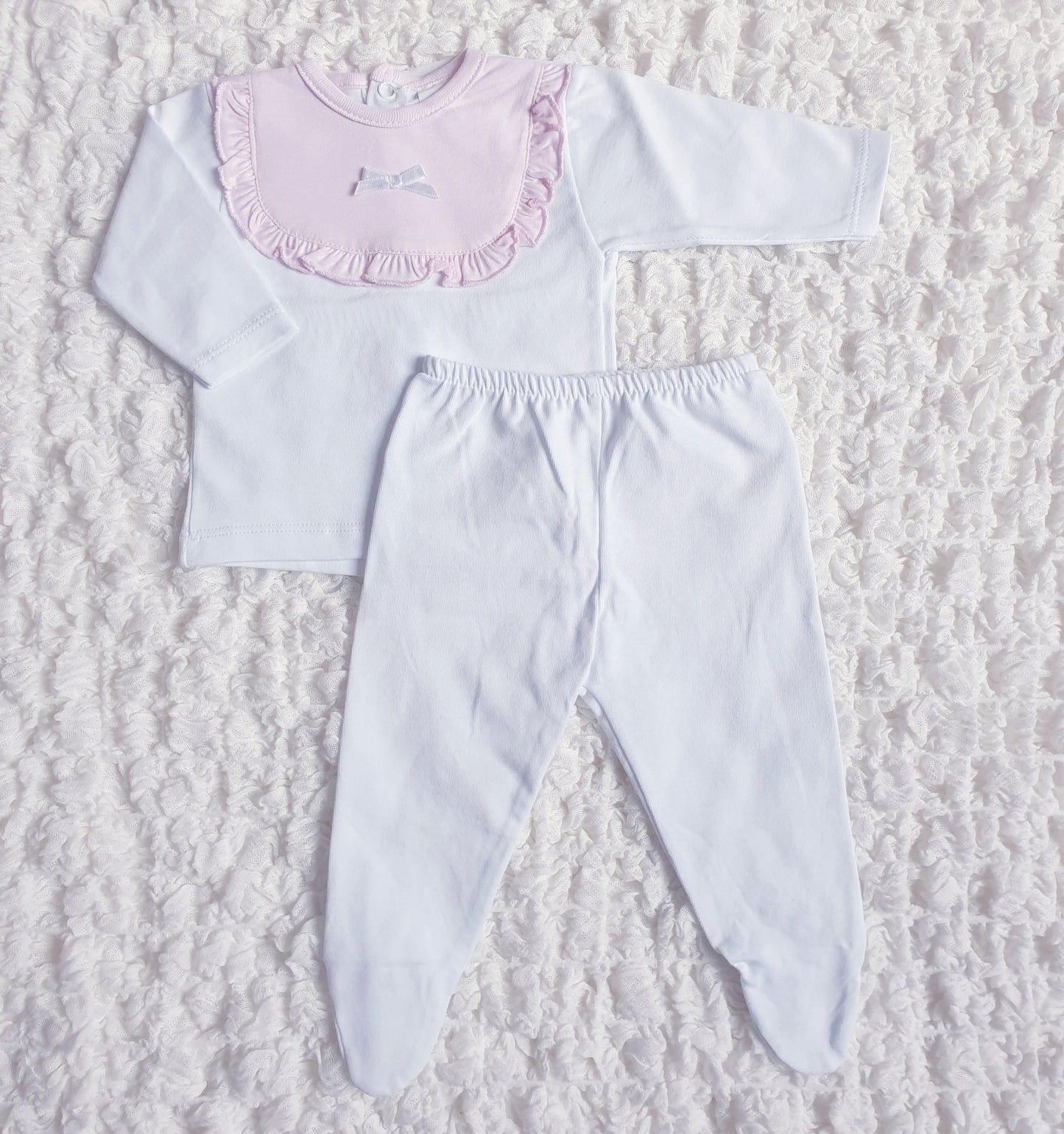 Baby Girls Spanish White/Pink 2 Piece Set