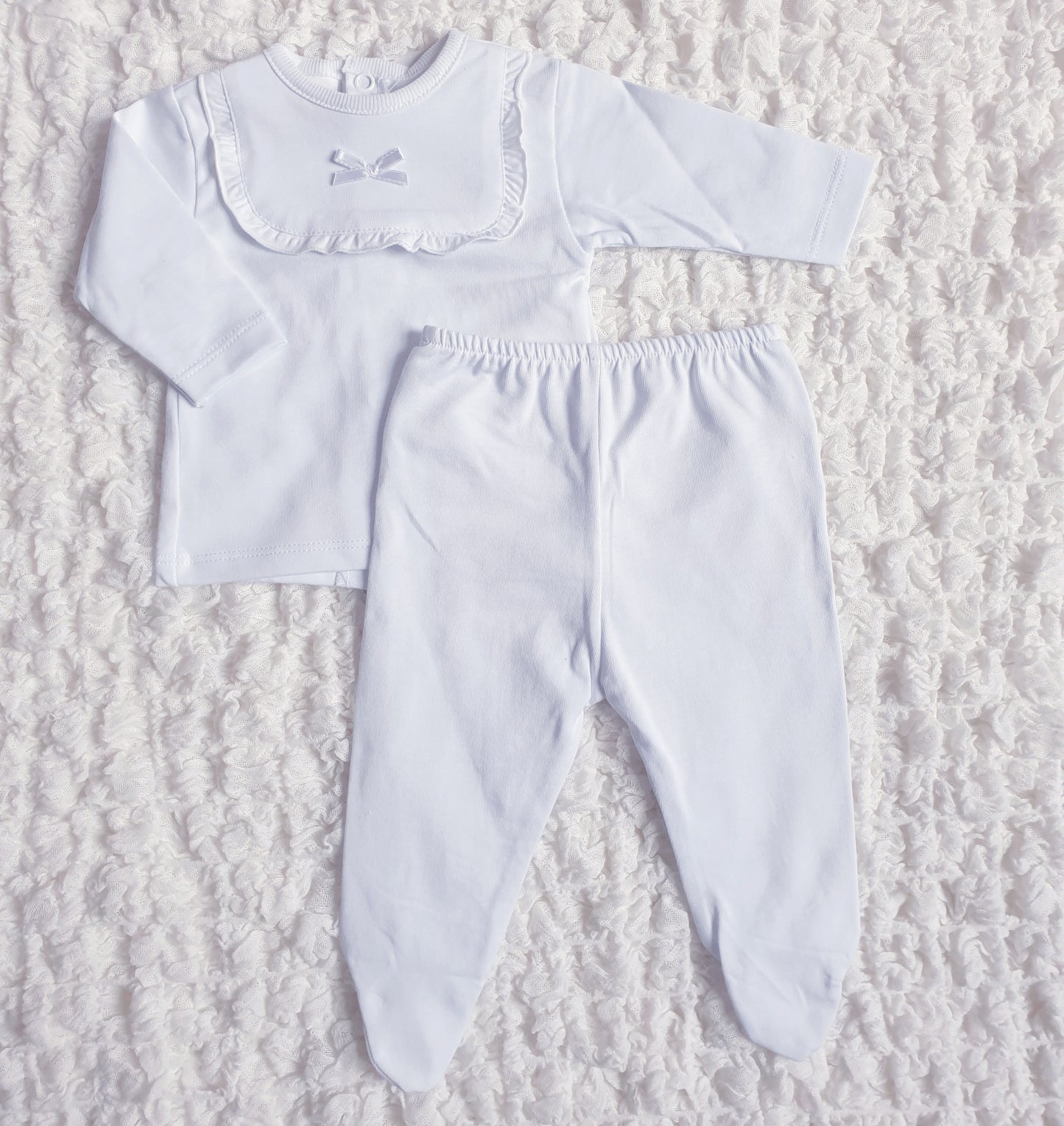 Baby Girls Spanish White/Pink 2 Piece Set