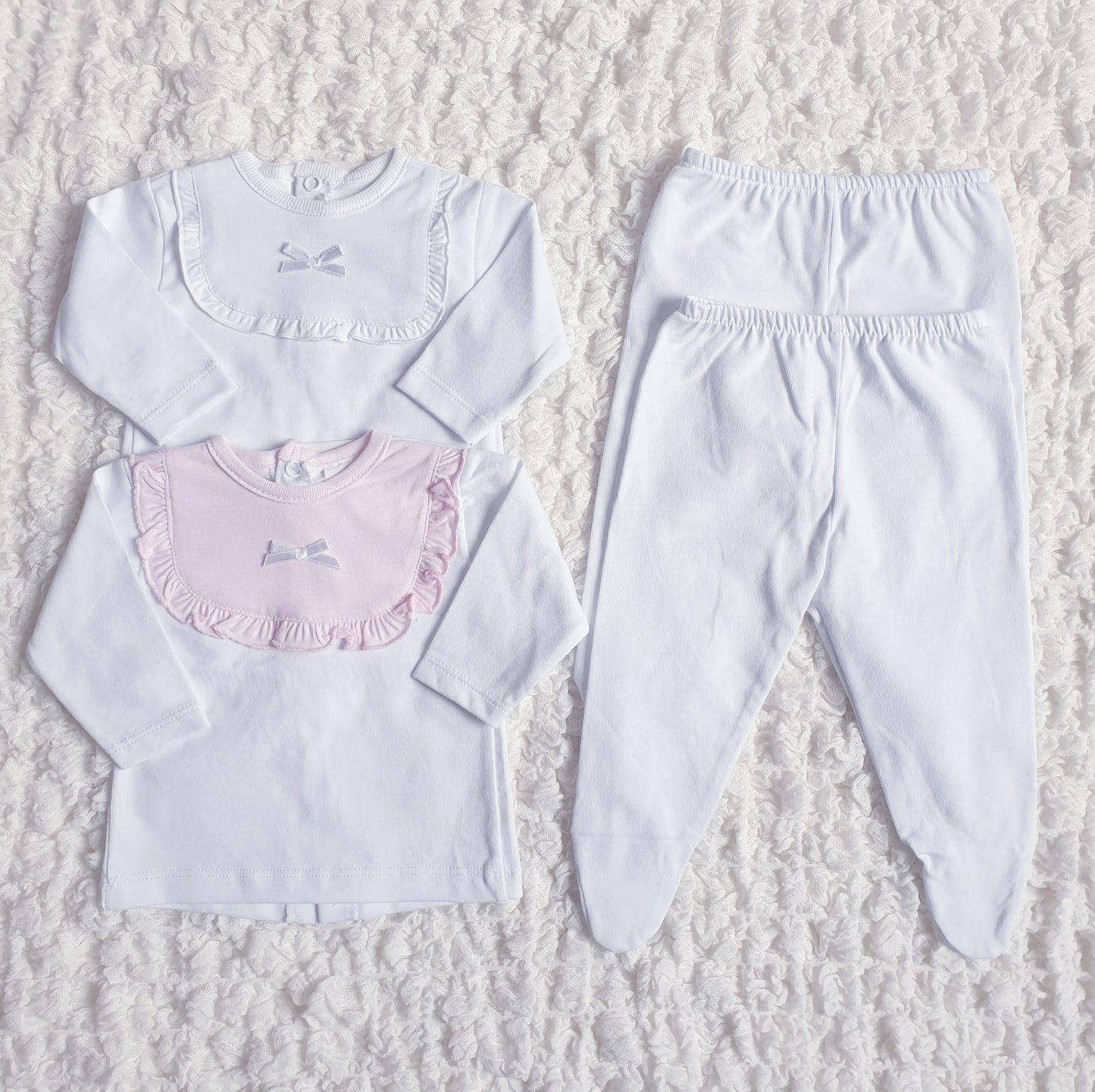 Baby Girls Spanish White/Pink 2 Piece Set