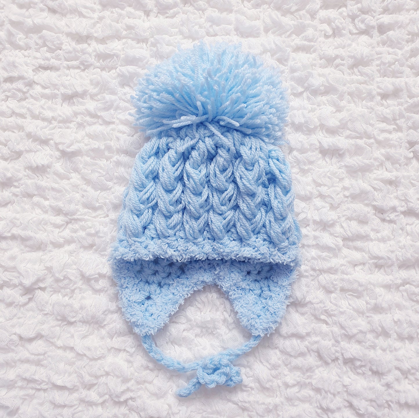 Baby Boys Blue Hand Knitted Cardigan & Hat Set 0-3 Months