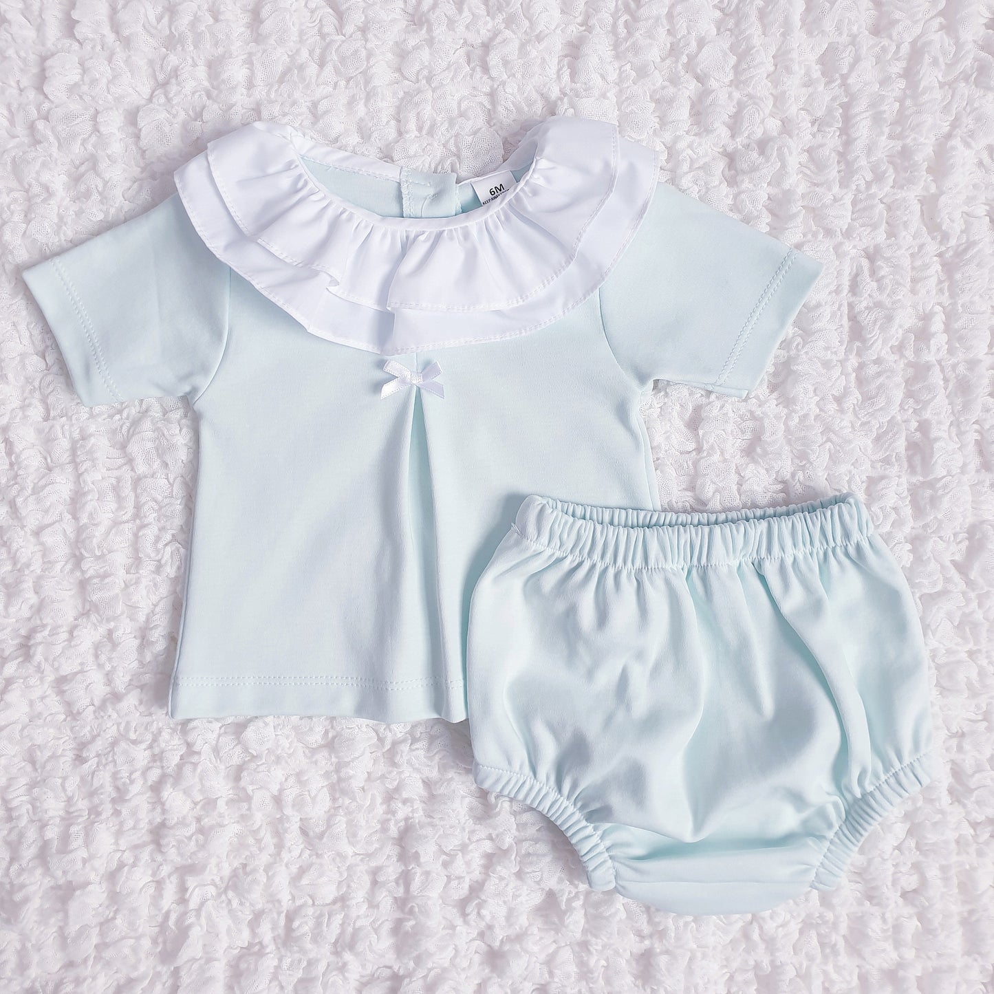 Baby Girls Spanish Frilly Collar Jam Set Pink Lemon Mint