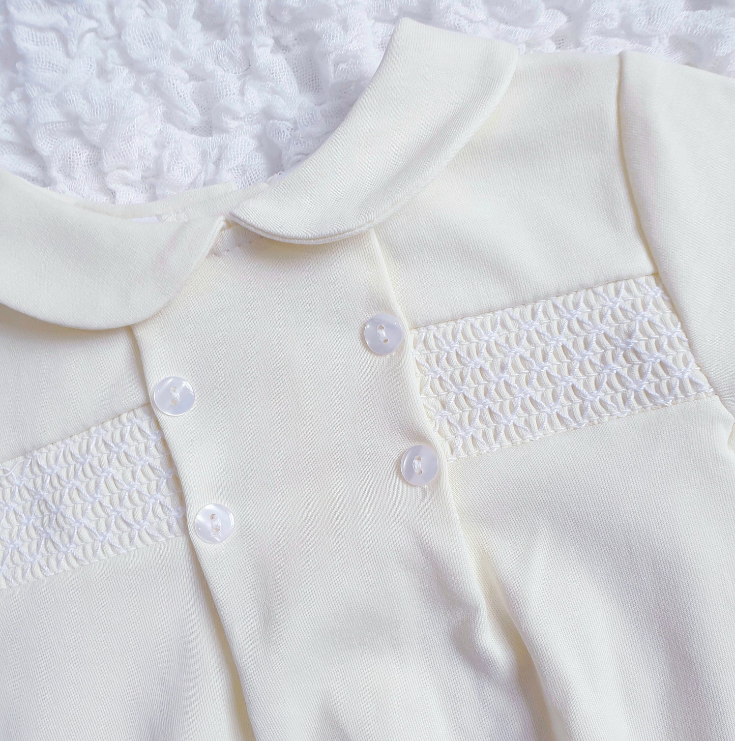 Baby Girls Boys Smocked Romper Lemon Pink Blue