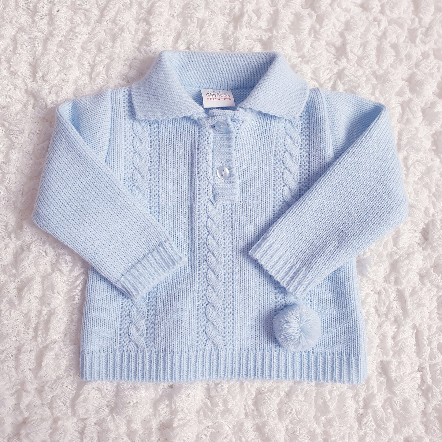 Baby Boys Blue Spanish Knitted 3 Piece Box Set