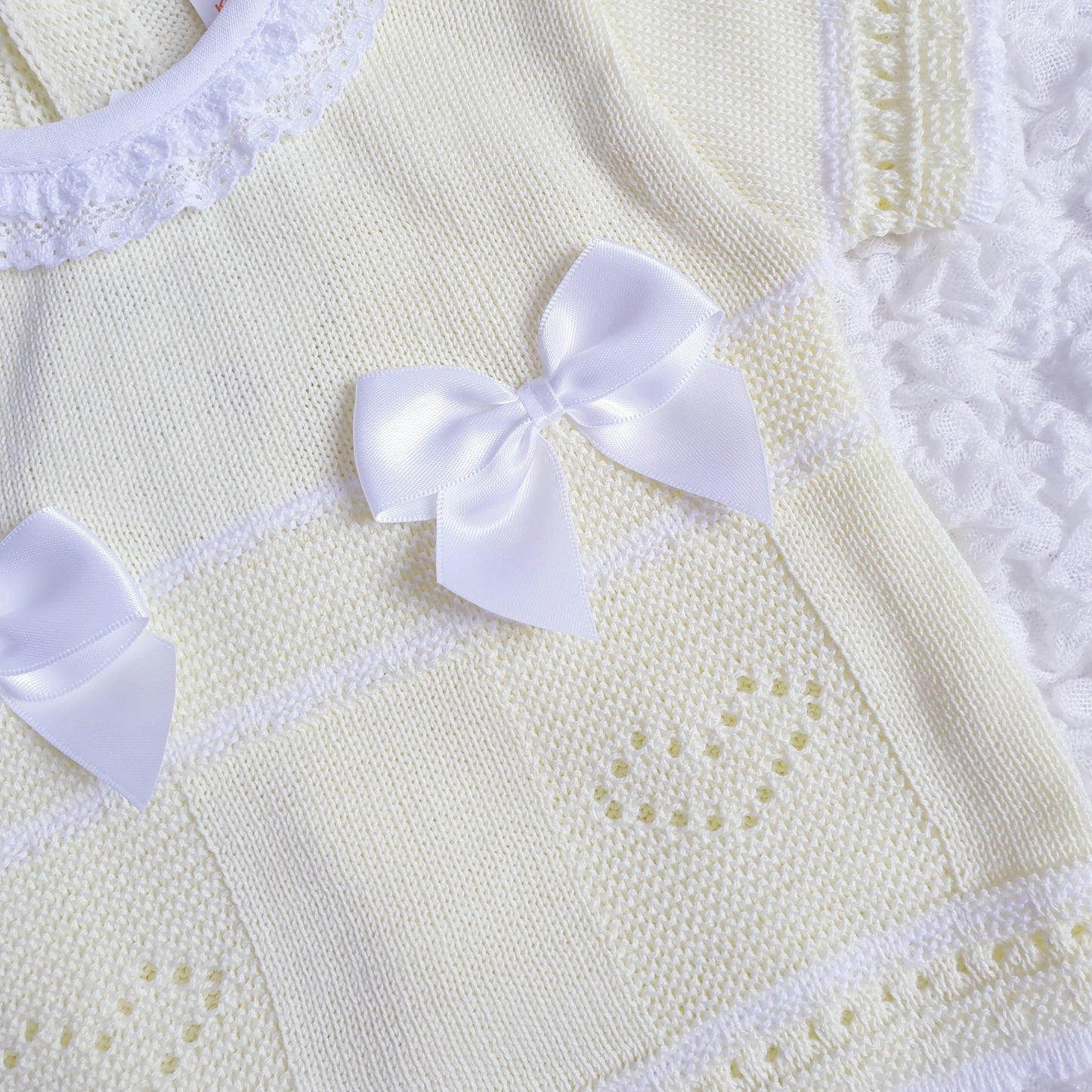 Baby Girls Spanish Knitted Bow Shorts Set