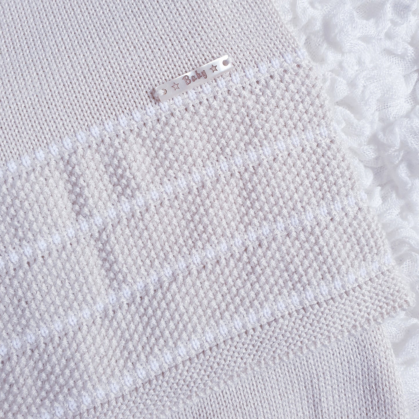 Baby Boys Spanish Knitted Jam Pants Set Blue Lemon Beige Mint