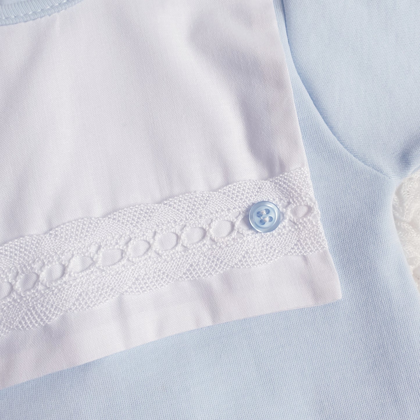 Baby Boys Blue Square Bib Babygrow