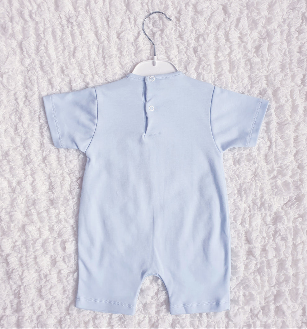 Baby Boys Spanish Square Bib Romper