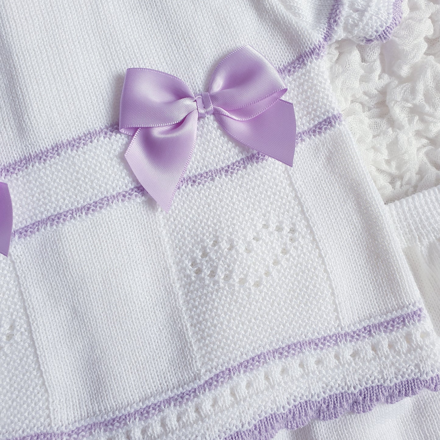 Baby Girls Spanish Knitted Bow Shorts Set