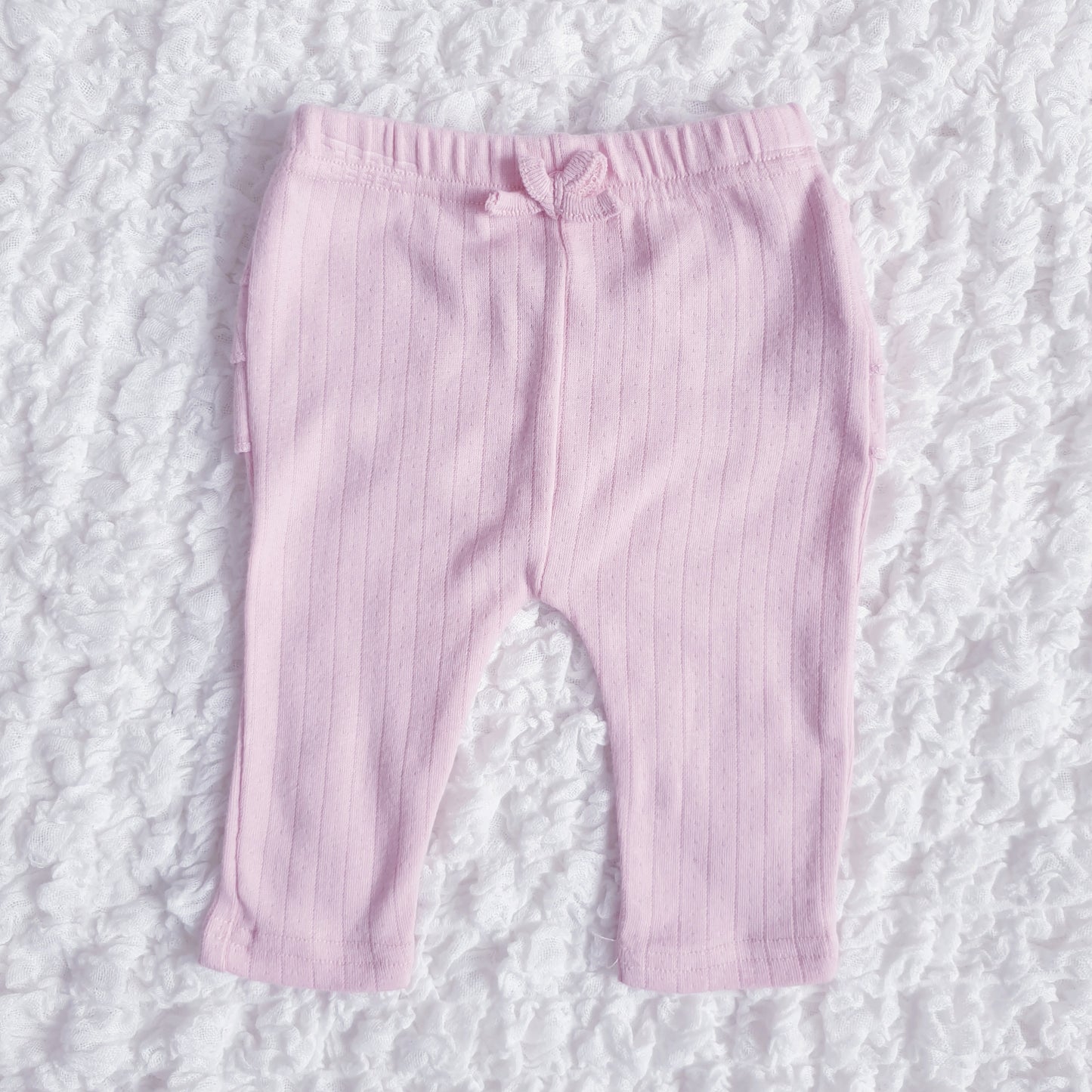 Baby Girls Pink Ribbed Leggings Set