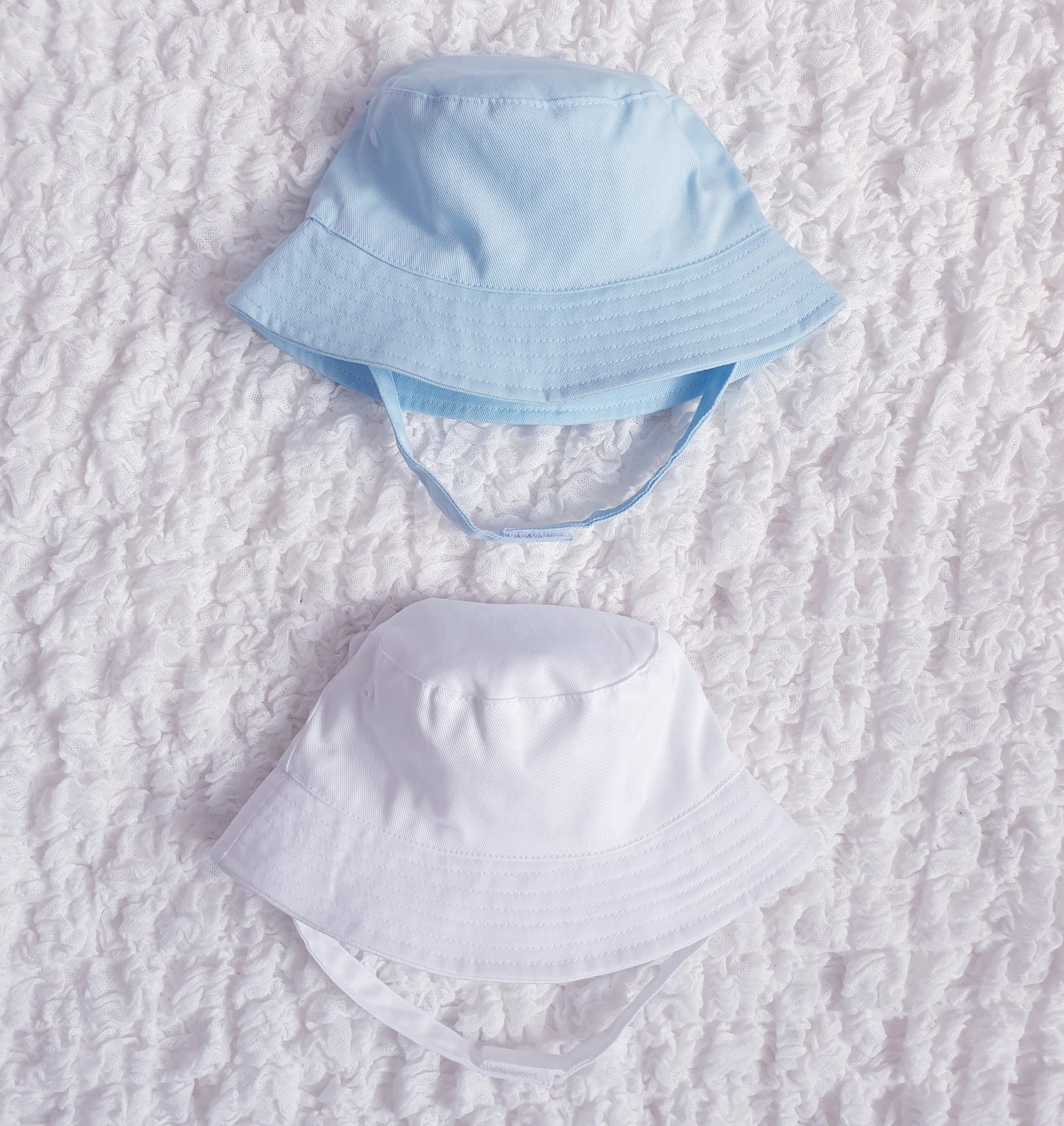 Summer Bucket Hats White Blue Pink