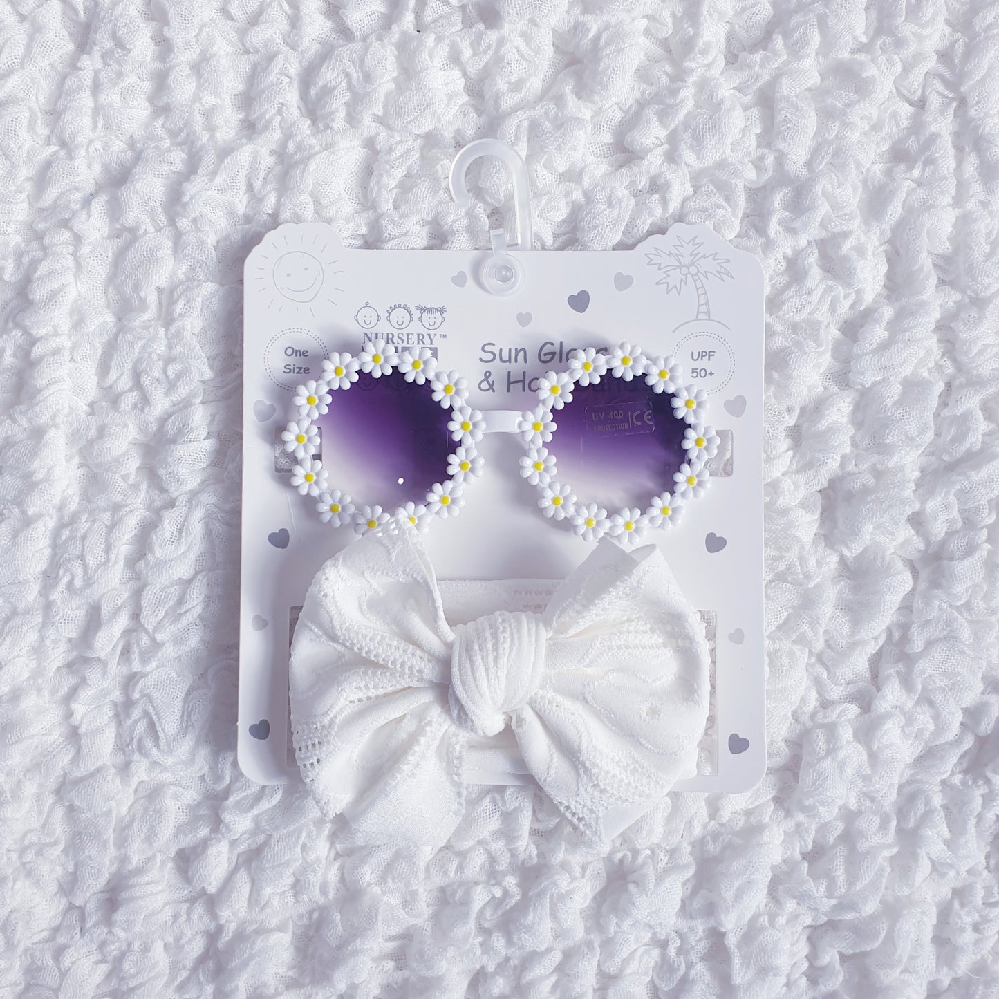 Baby Girls Daisy Sunglasses & Headband Set