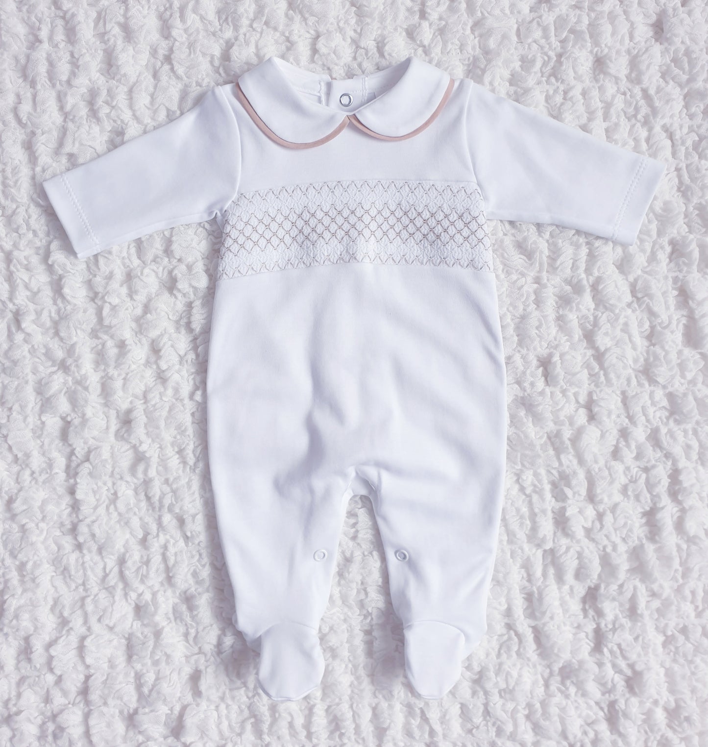 Baby Boys Spanish Smocked Babygrow