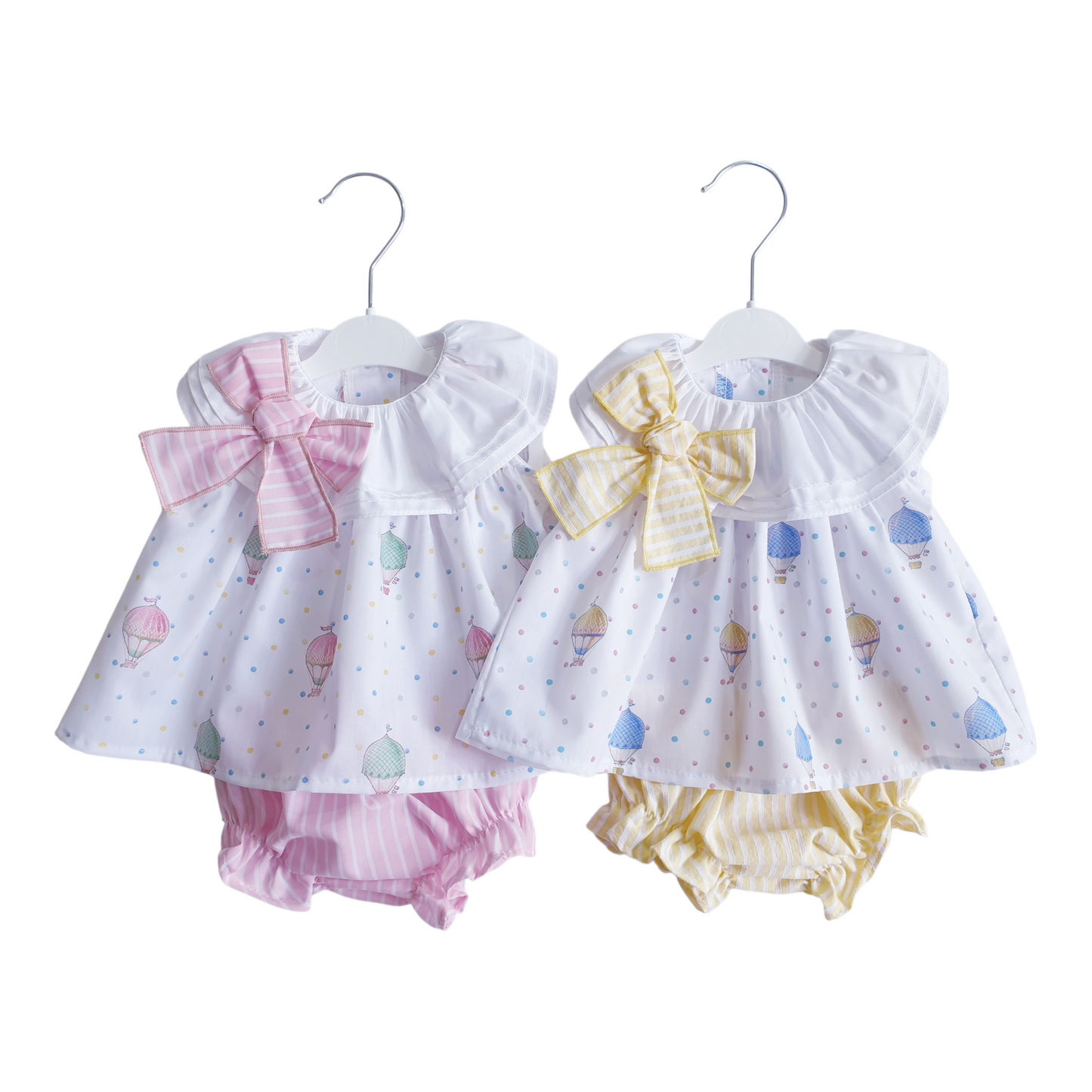 Baby Girls Hot Air Balloon Dress & Pants Pink Lemon