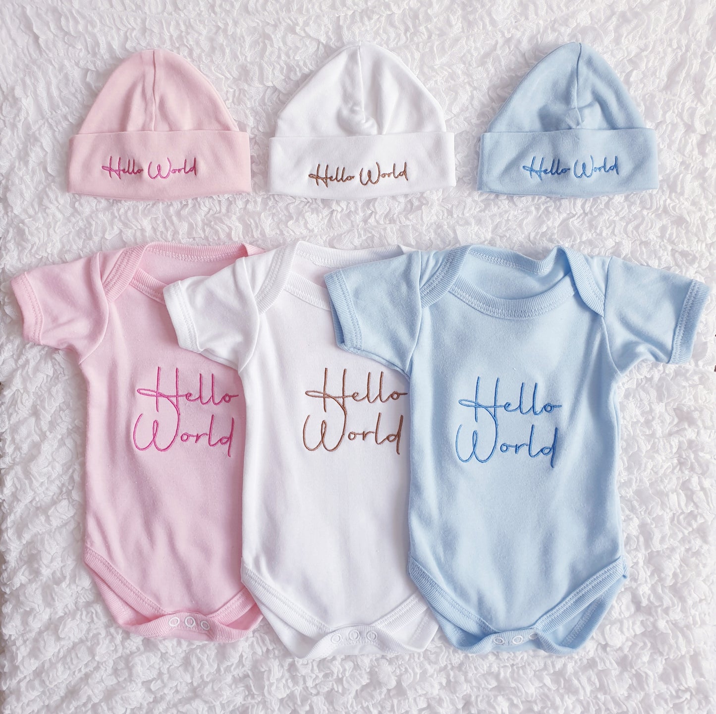 Baby Hello World Vest & Hat