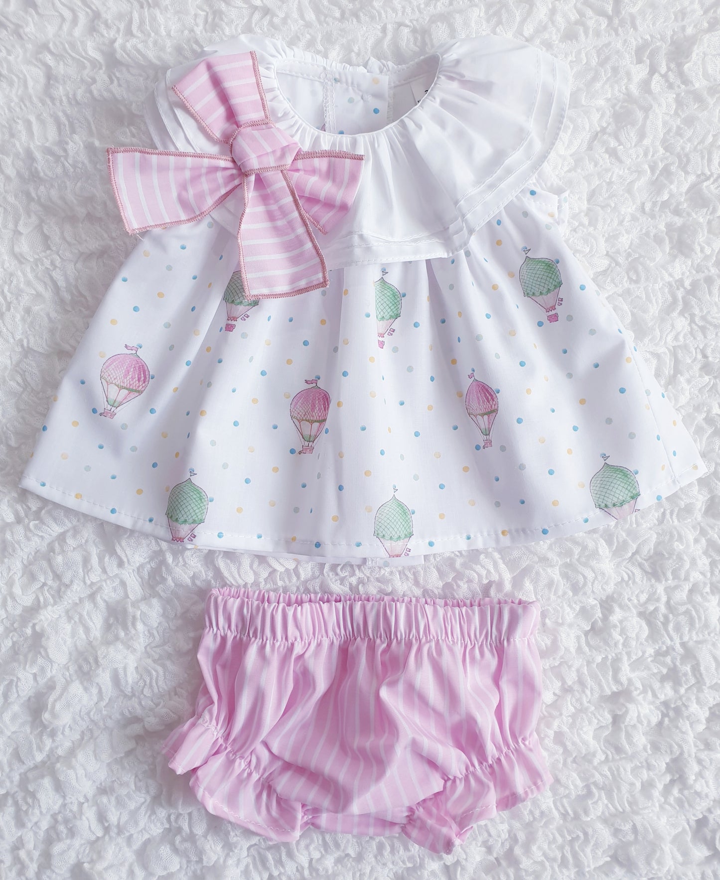 Baby Girls Hot Air Balloon Dress & Pants Pink Lemon