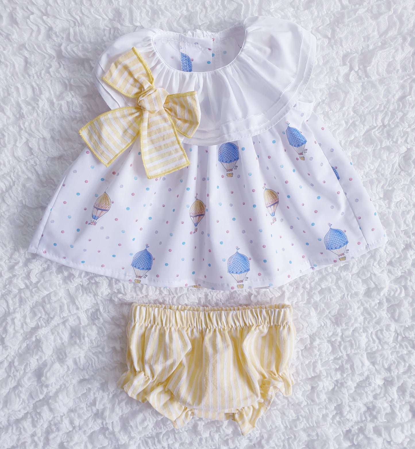 Baby Girls Hot Air Balloon Dress & Pants Pink Lemon
