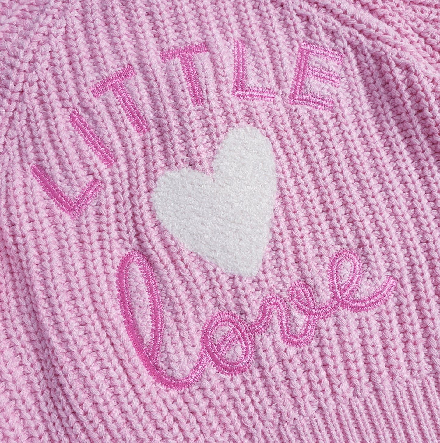 Baby Girls Pink "Little Love" Knitted Cardigan