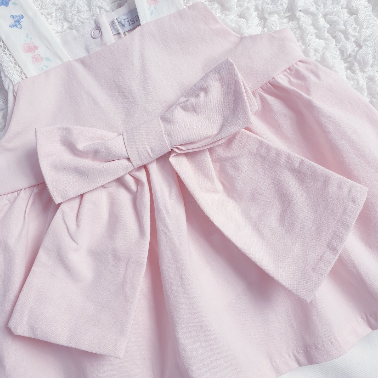 Baby Girls Pink Bow Leggings Set