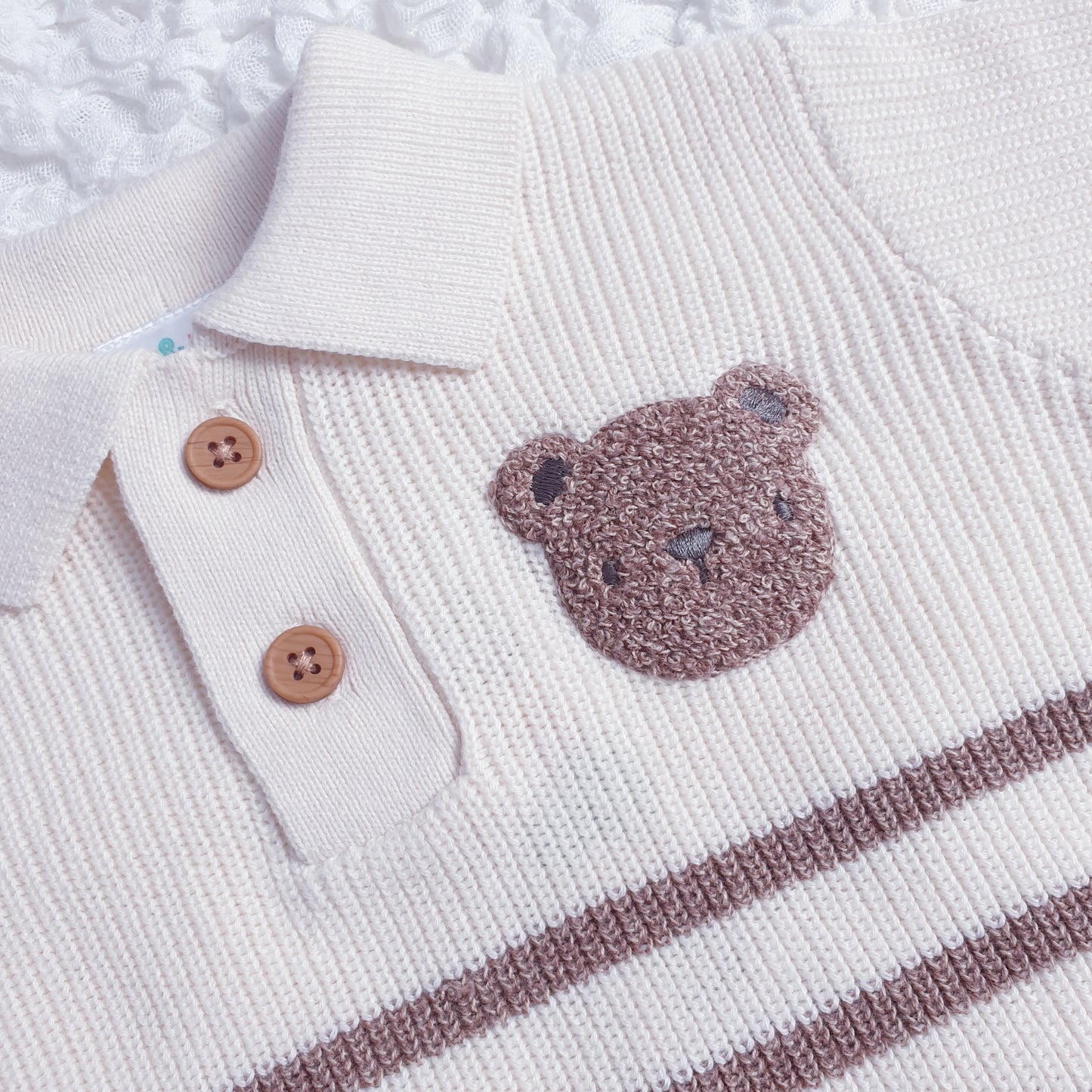 Boys Teddy Knitted Shorts Set