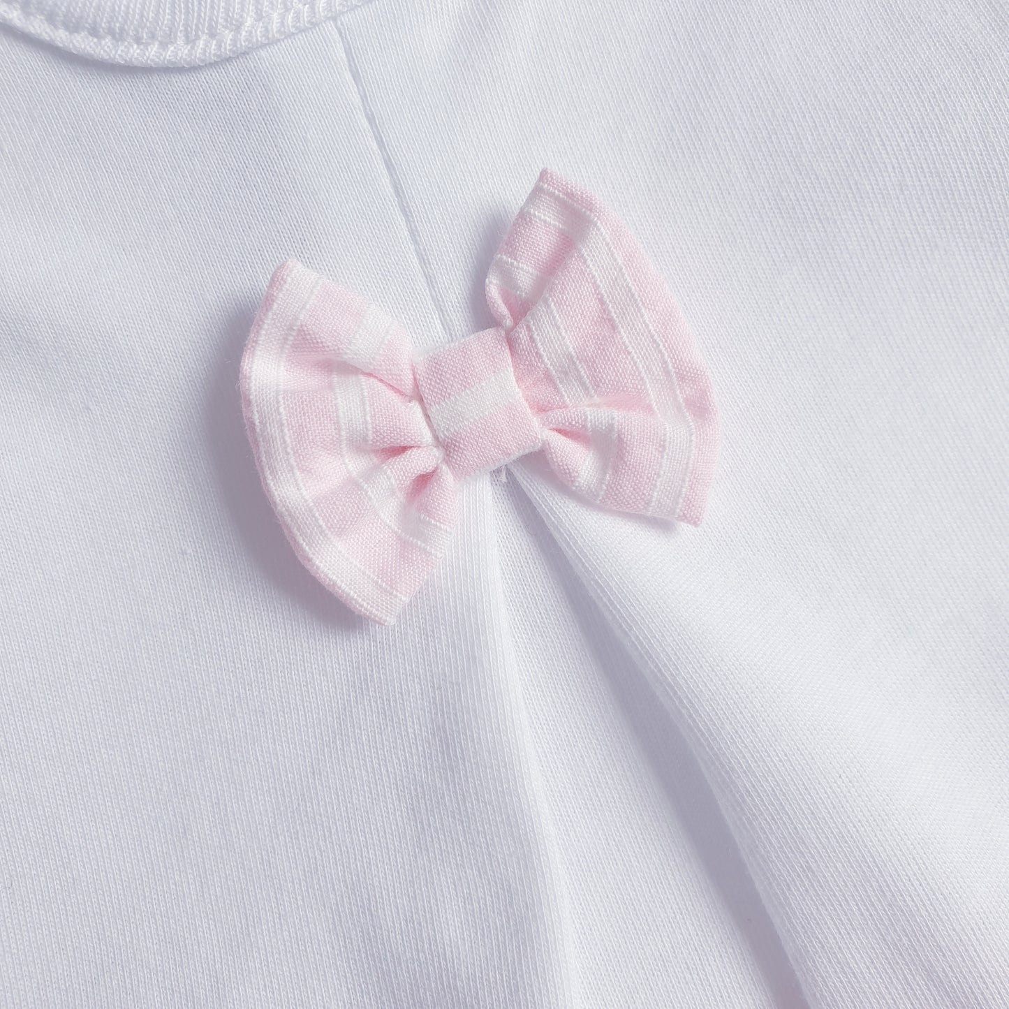 Baby Girls White Pink Jam Set