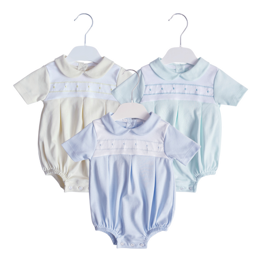 Baby Boys Spanish Romper Blue Mint Lemon
