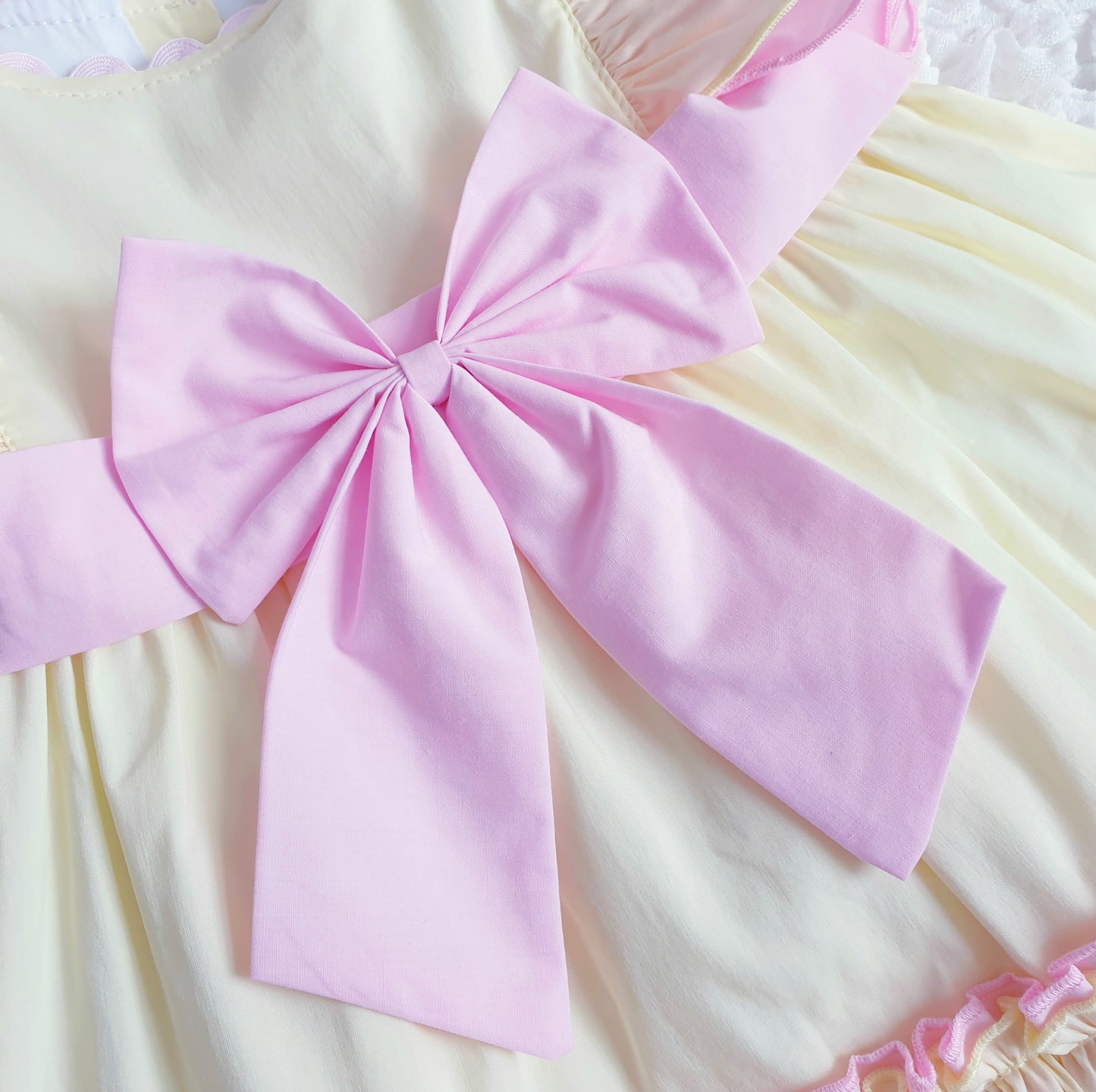 Baby Girls Lemon Pink Ruffle Dress