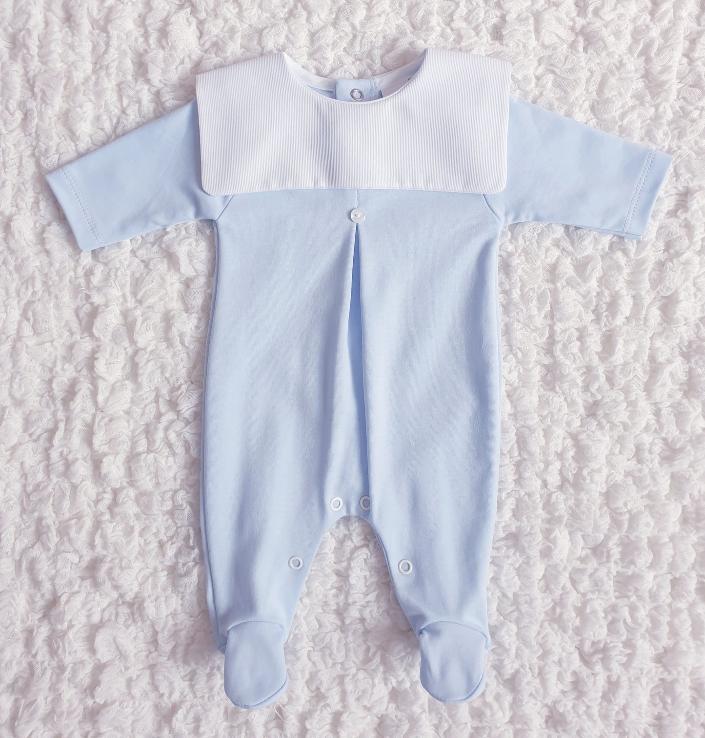 Baby Boys Square Bib Babygrow Blue Mint Lemon