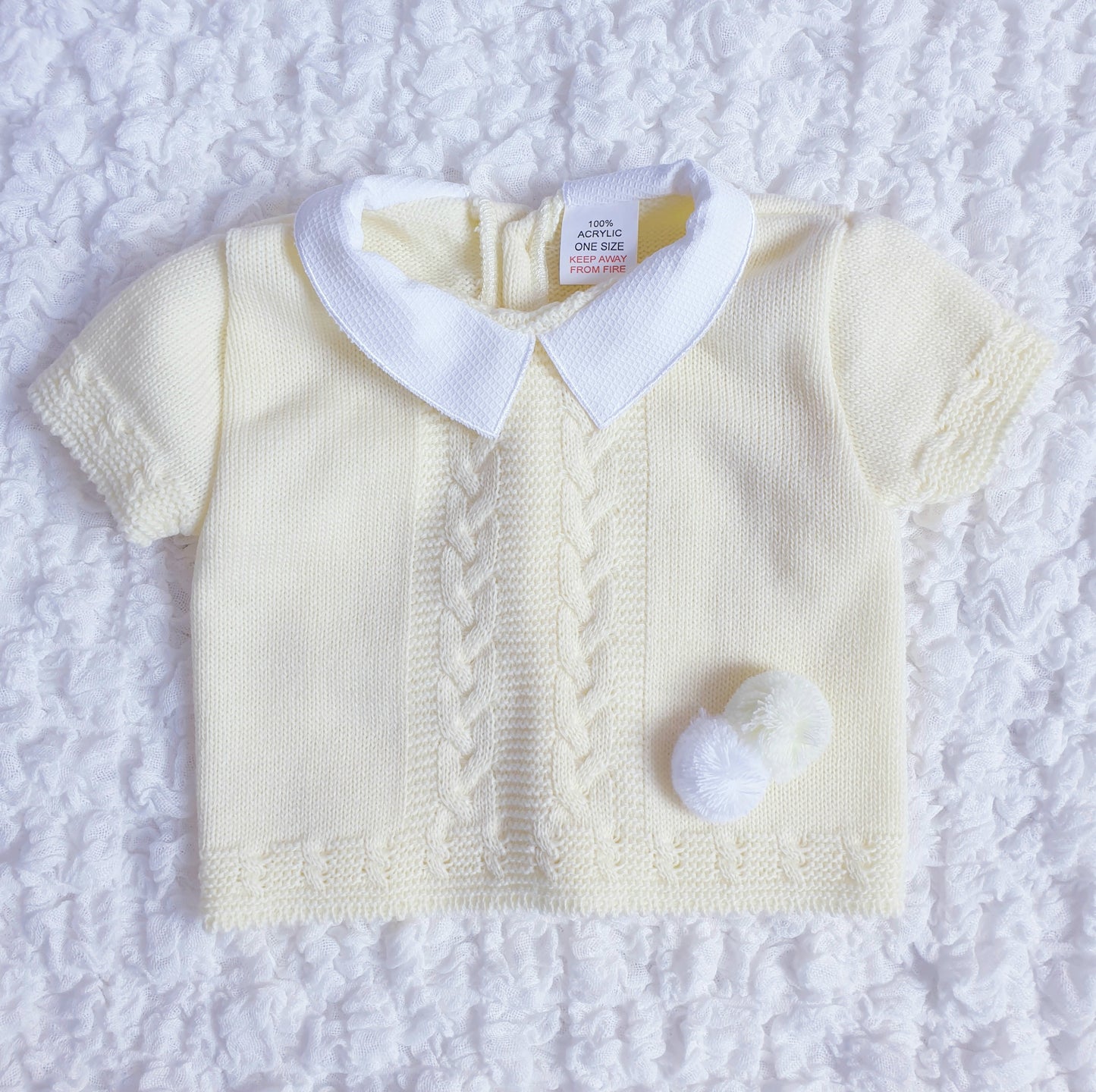 Baby Boys Lemon Spanish Knitted 3 Piece Jam Pants Set