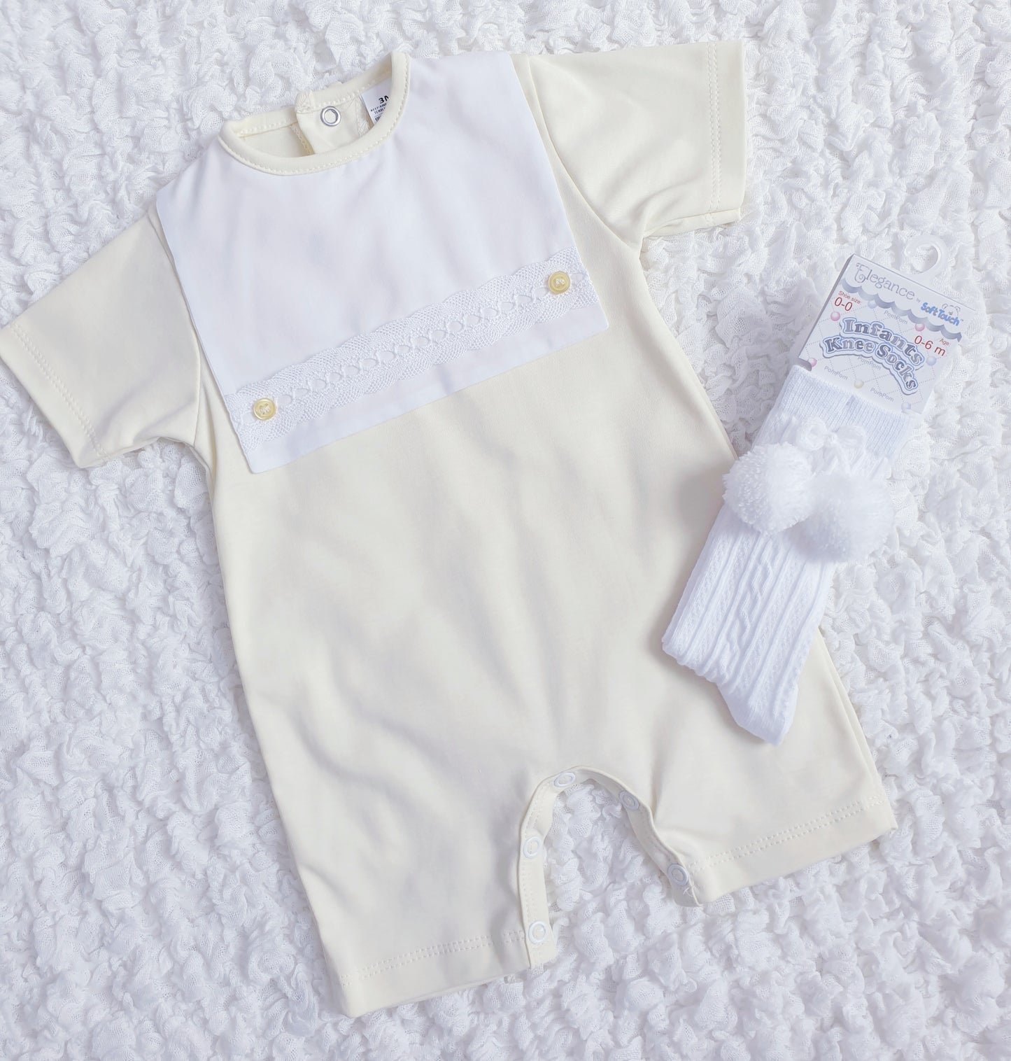 Baby Boys Spanish Square Bib Romper