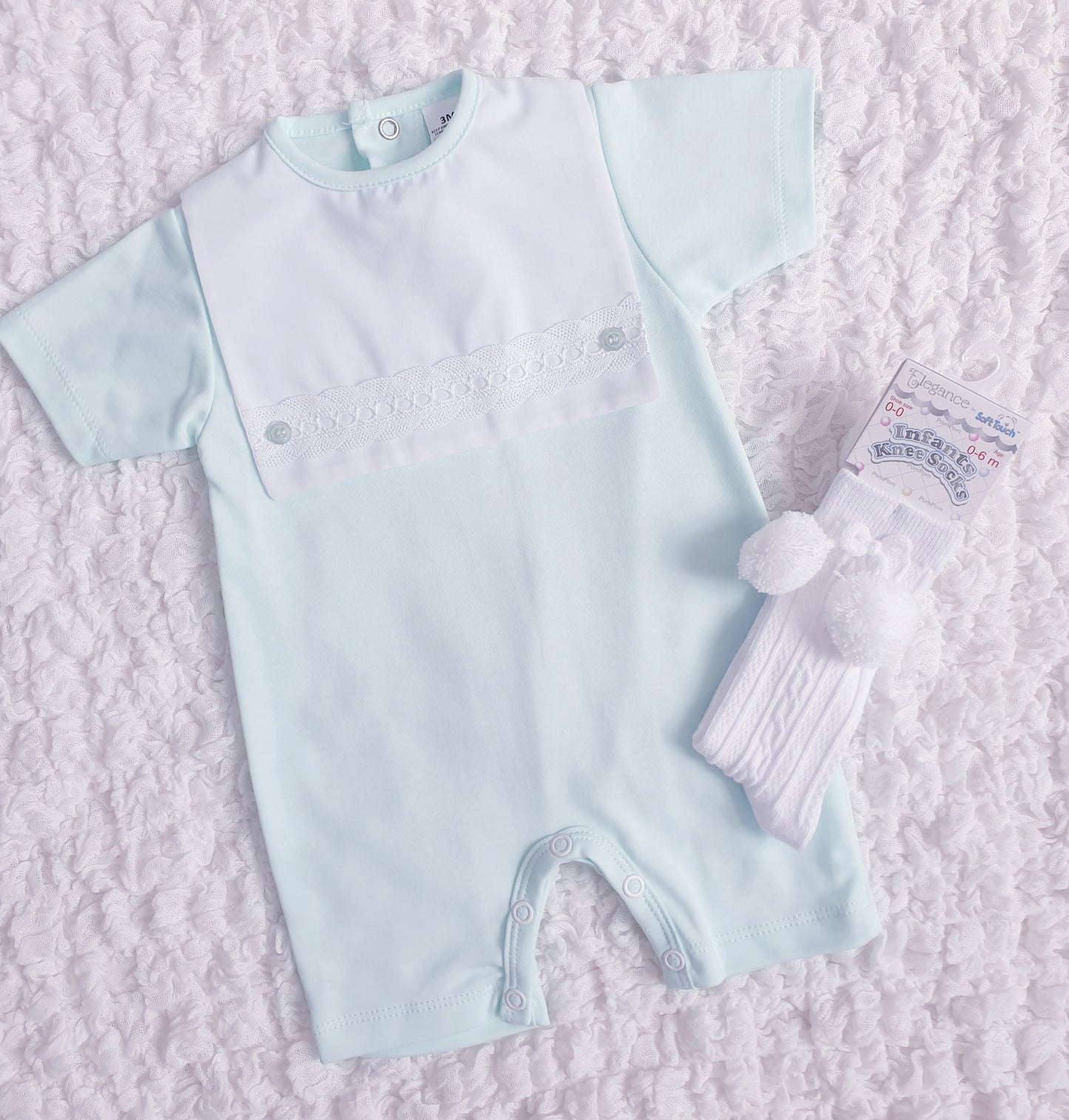 Baby Boys Spanish Square Bib Romper