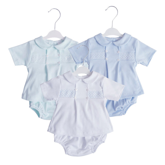 Baby Boys Smocked Jam Pants Set