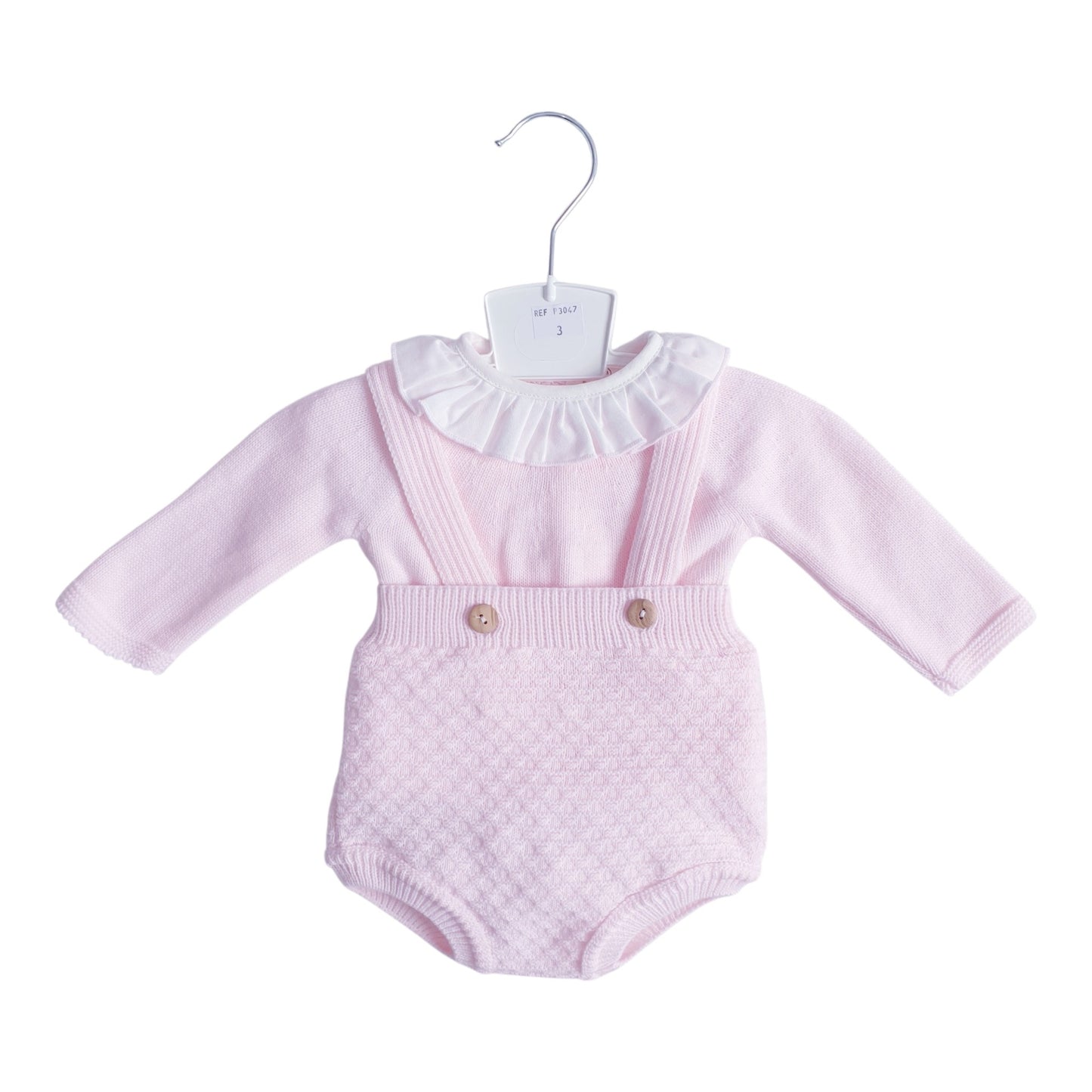 Baby Girls Pink Spanish Knitted Jam Pants & Jumper Set