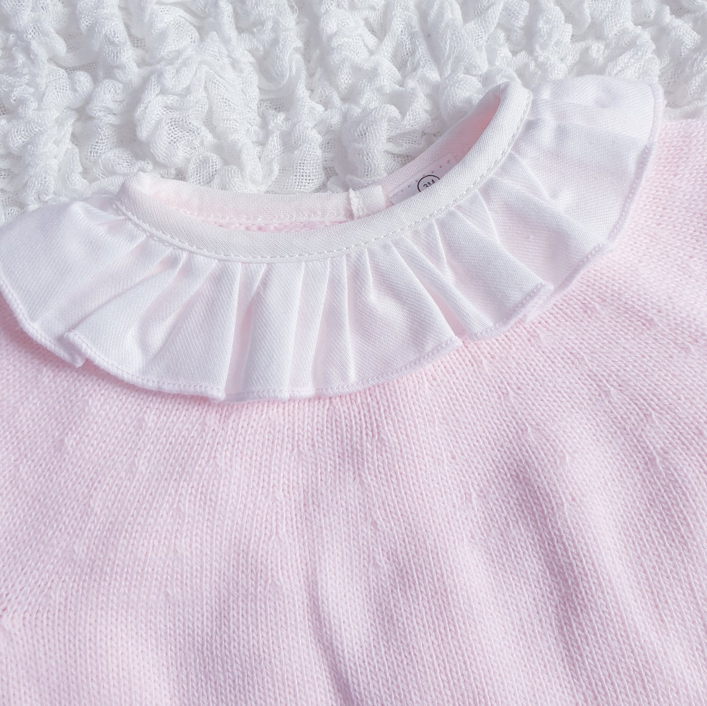 Baby Girls Pink Spanish Knitted Jam Pants & Jumper Set