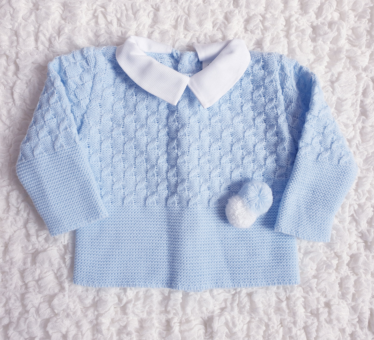 Baby Boys Spanish Blue Knitted 3 Piece Box Set