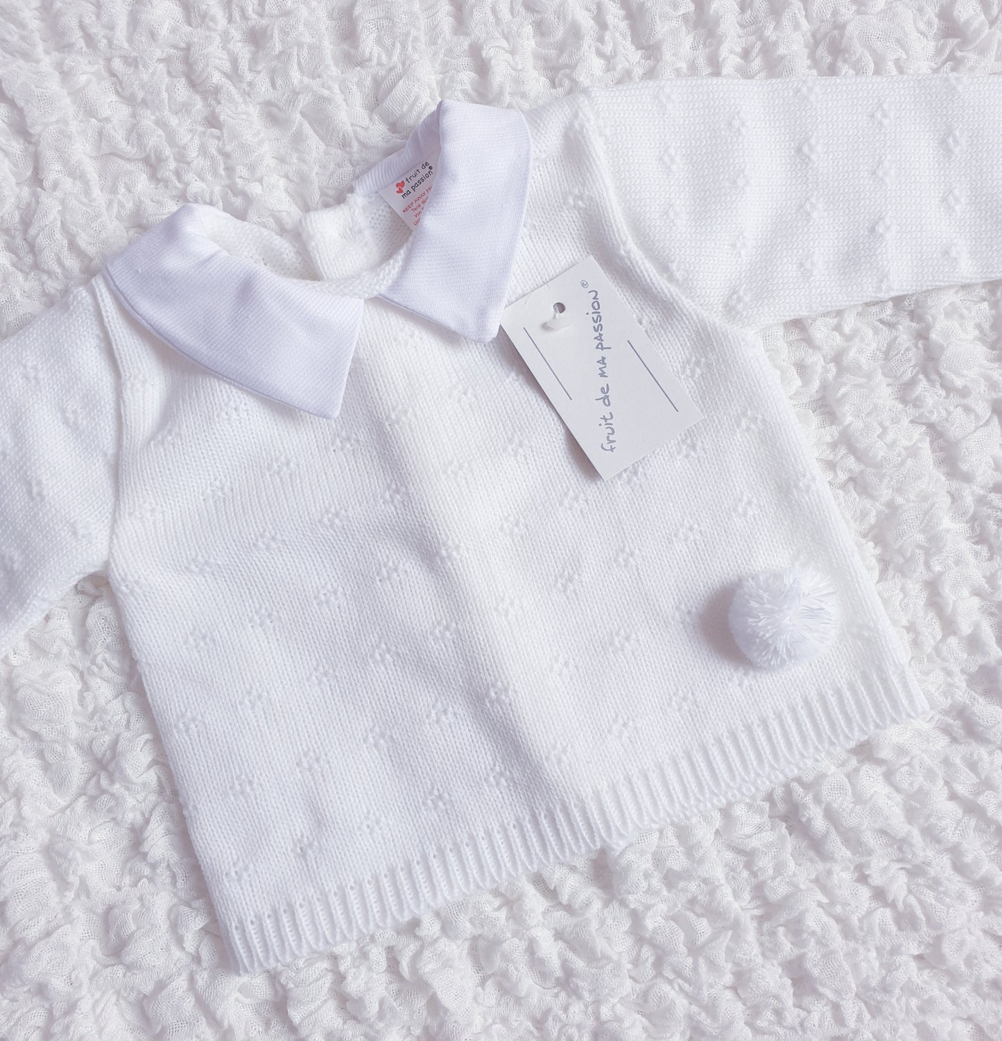 Baby Boys Spanish White Knitted 3 Piece Box Set